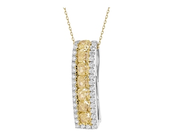 Zawieszka z żółtego złota z diamentami Fancy Yellow - 2,11 ct - próba 750