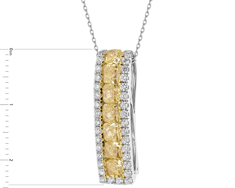 Zawieszka z białego złota z diamentami - 2,11 ct - próba 750