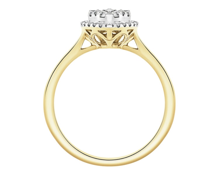 Zlatý prsten s brilianty - 0,49 ct - ryzost 585