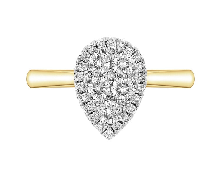 Zlatý prsten s brilianty - 0,49 ct - ryzost 585