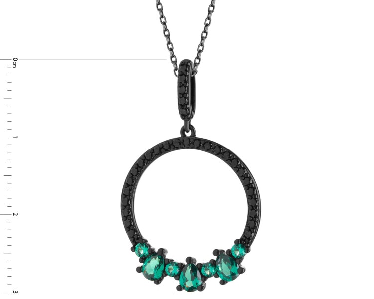 Stříbrný přívěsek se zirkony