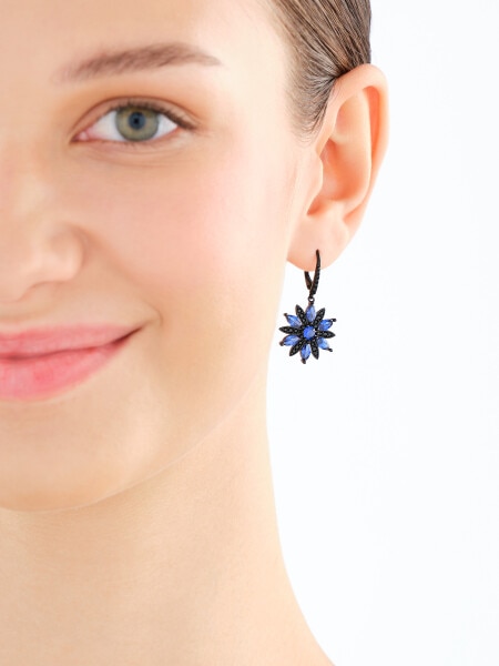 Kolczyki srebrne z cyrkoniami - rozety