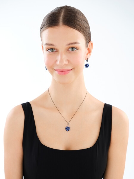 Kolczyki srebrne z cyrkoniami - rozety