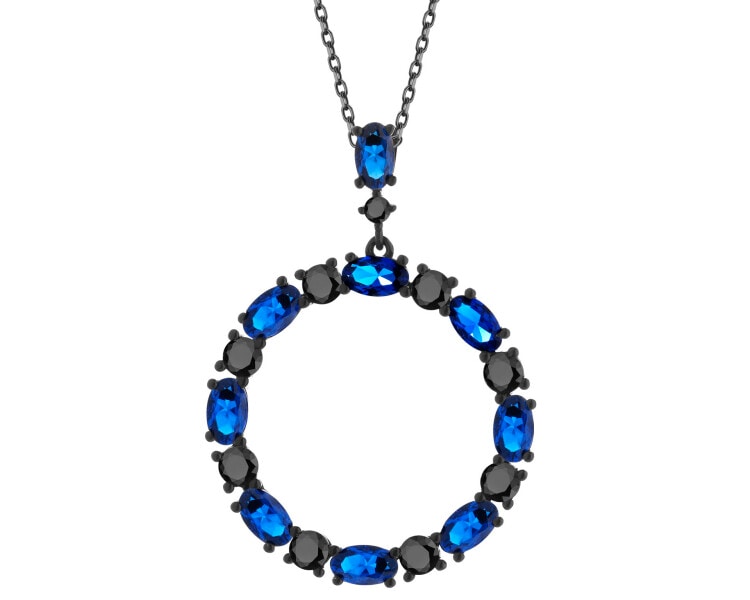 Zawieszka srebrna z cyrkoniami - koło