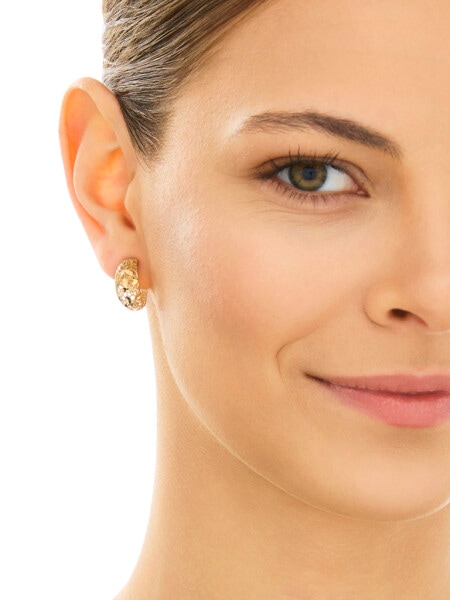 Złote kolczyki - kwiaty