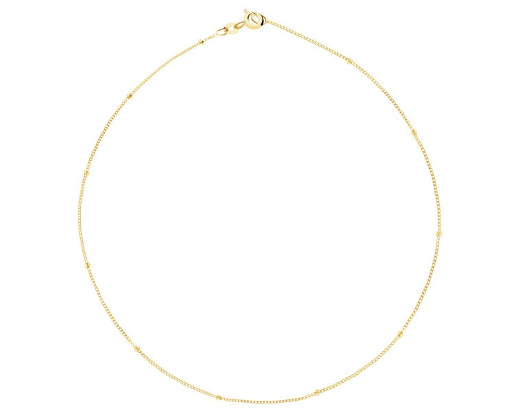 Złota bransoletka na nogę - kulki