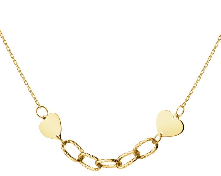 Złoty naszyjnik - serca