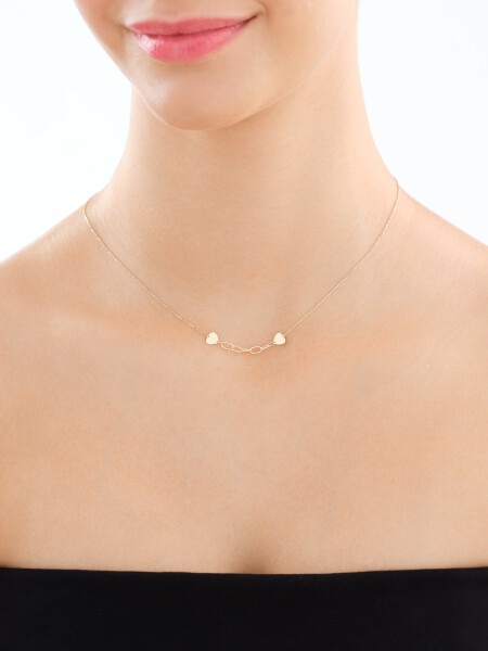 Złoty naszyjnik - serca