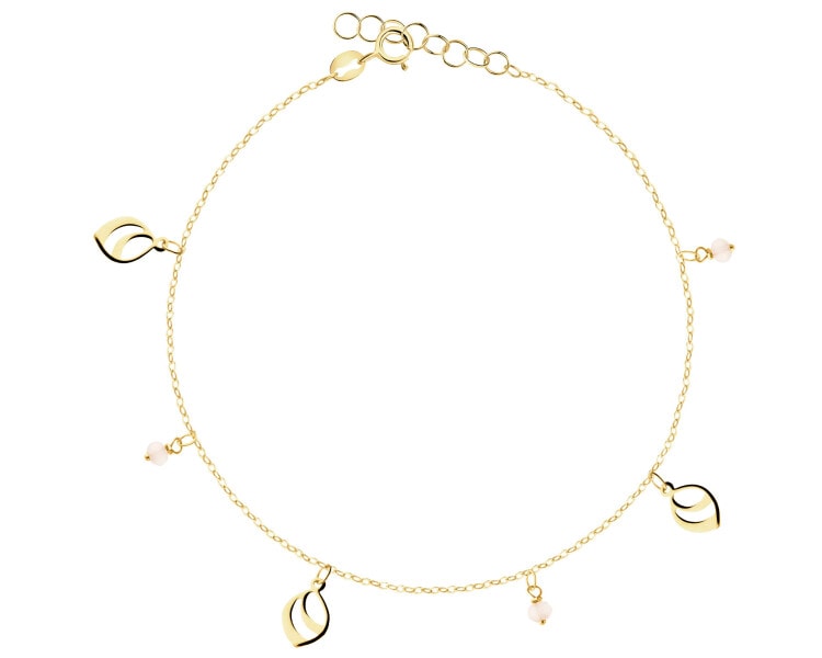 Złota bransoletka z cyrkoniami