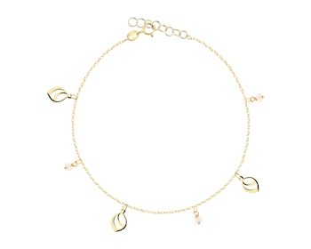 Złota bransoletka z cyrkoniami