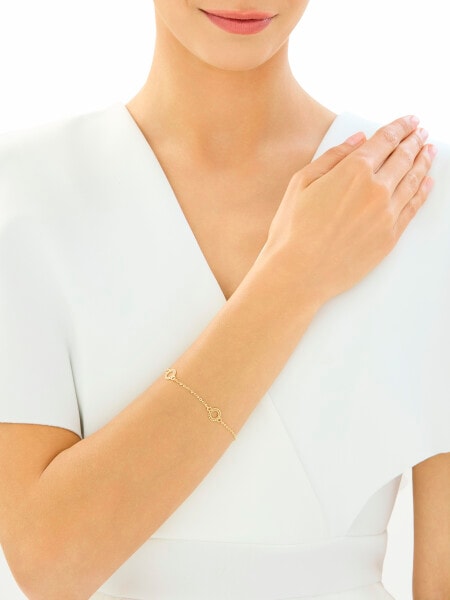 Złota bransoletka - koła