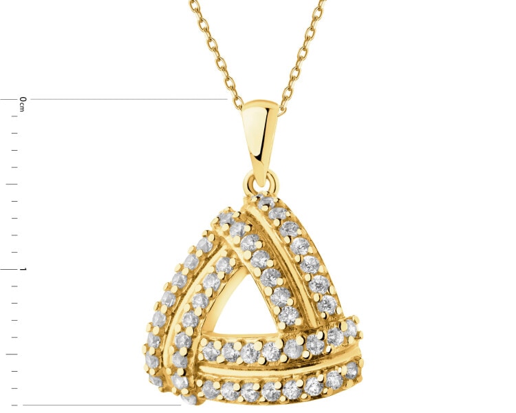 Złota zawieszka z cyrkoniami