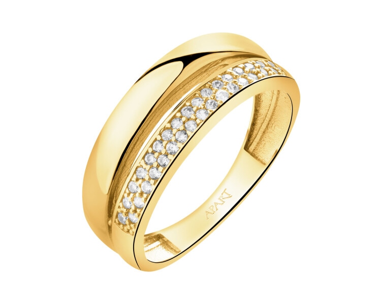 Zlatý prsten se zirkony