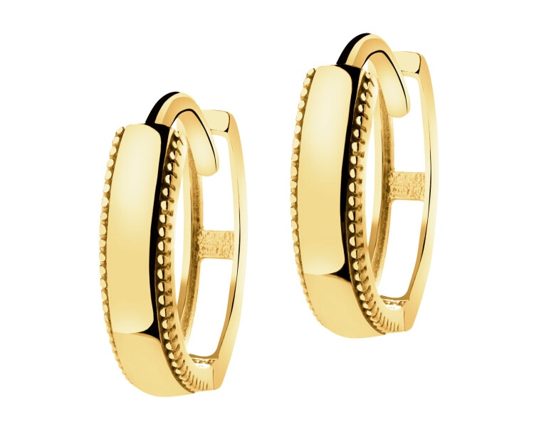 Złote kolczyki - koła