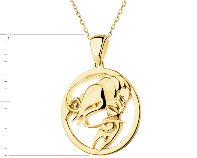 Złota zawieszka - Rak