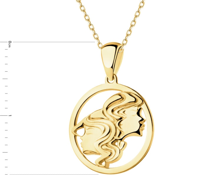 Złota zawieszka - Bliźnięta