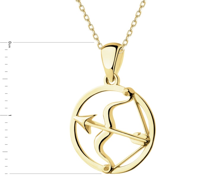 Złota zawieszka - Strzelec