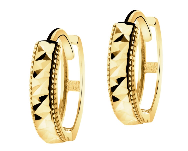 Złote kolczyki - koła