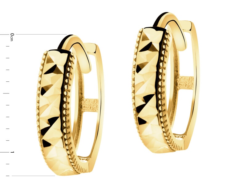 Złote kolczyki - koła