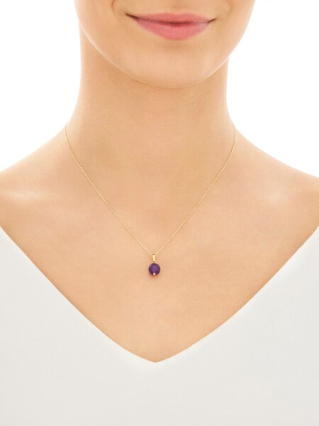 Złoty naszyjnik z ametystem - kulka