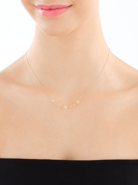 Złoty naszyjnik - kwiaty