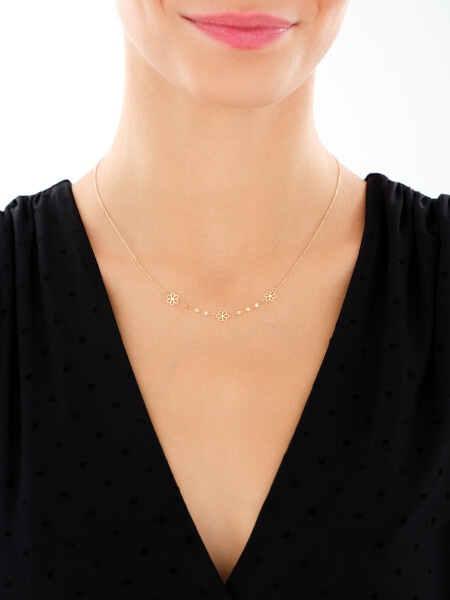 Zlatý náhrdelník - květy