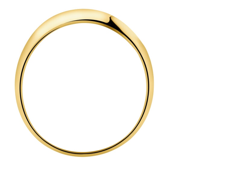 Złoty pierścionek z cyrkoniami