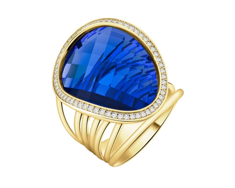 Zlatý prsten se zirkony