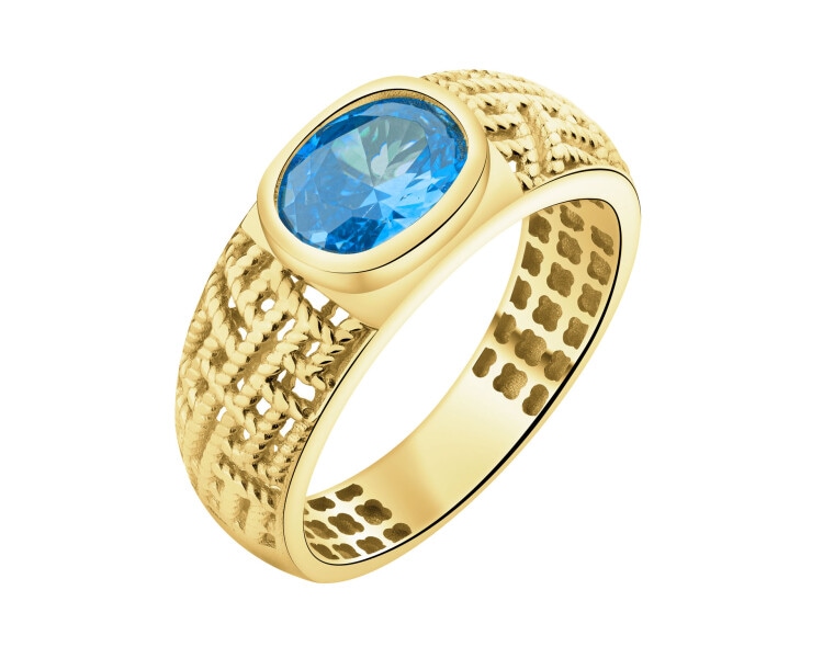 Zlatý prsten se zirkonem