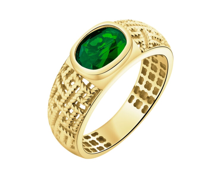 Zlatý prsten se zirkonem