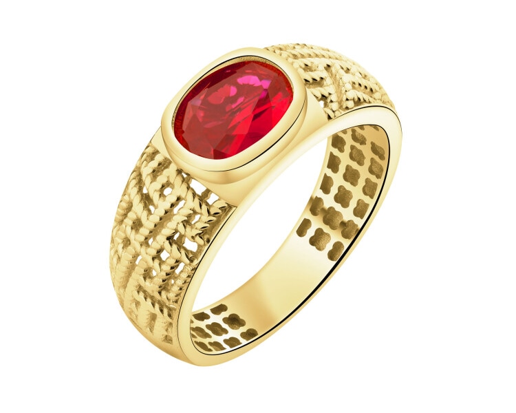 Zlatý prsten se zirkonem