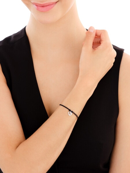 Náramek s prvky ze stříbra a zirkony - srdce, hvězdy