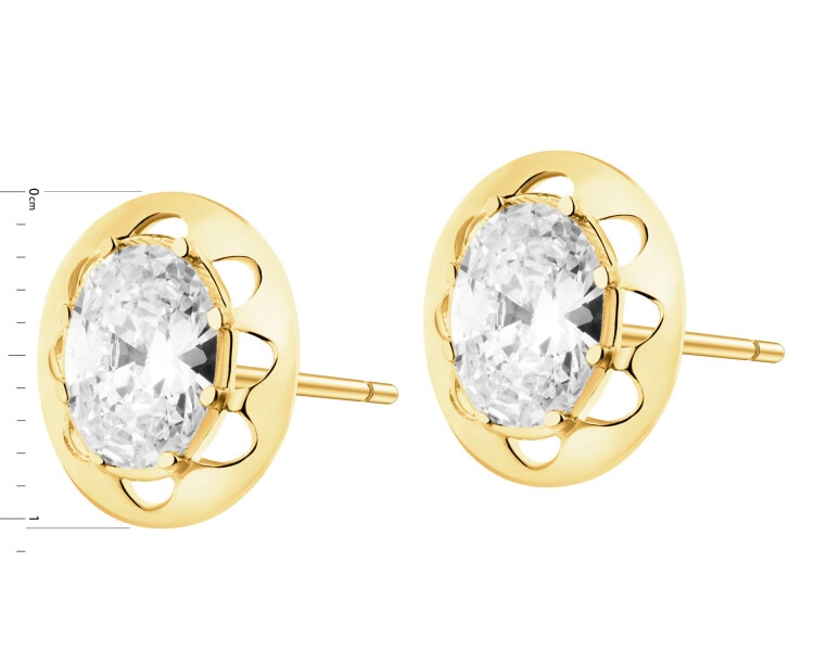 Złote kolczyki z cyrkoniami
