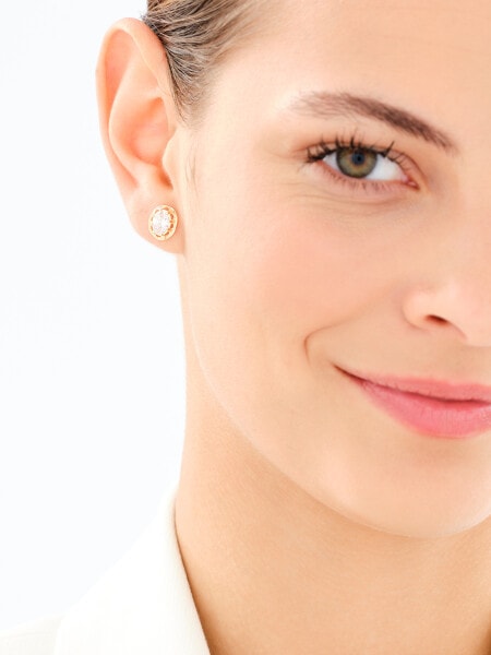 Złote kolczyki z cyrkoniami