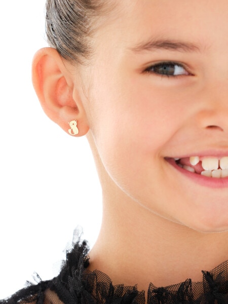 Złote kolczyki - koty