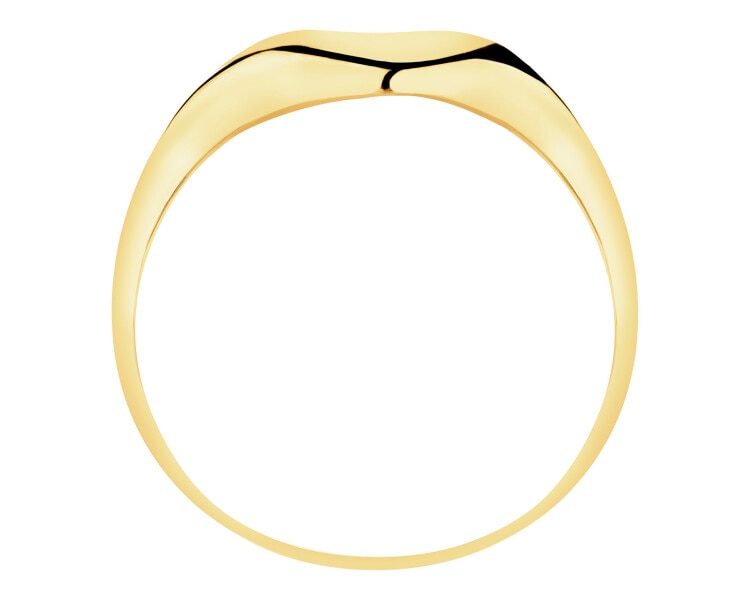 Złoty pierścionek - sygnet - serce