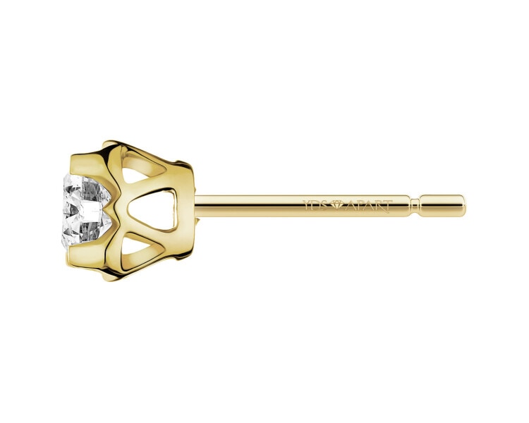 Zlaté náušnice s brilianty - 0,62 ct - ryzost 750