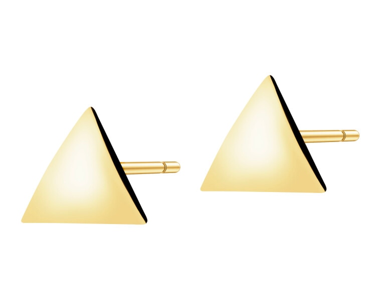 Złote kolczyki - trójkąty
