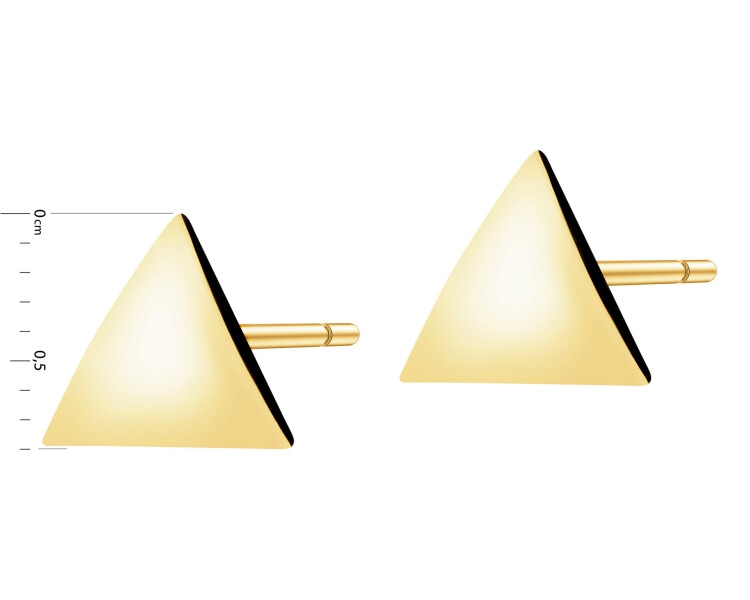 Złote kolczyki - trójkąty