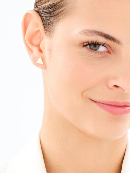 Złote kolczyki - trójkąty