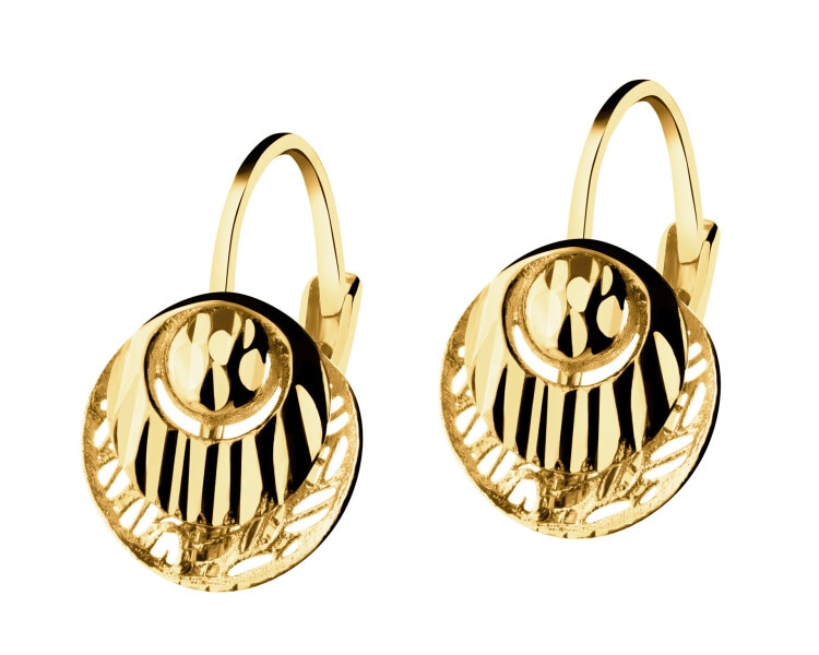 14 K Yellow Gold Dangling Earring 