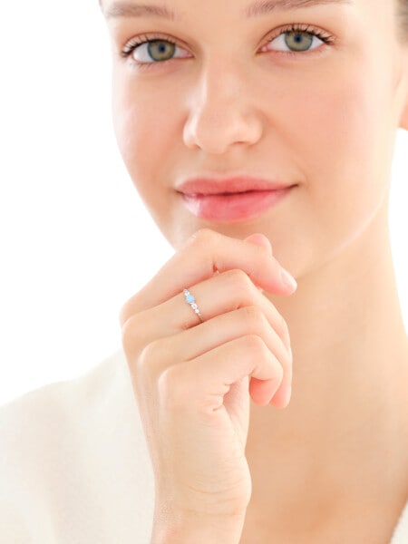 Rhodium Plated Silver Ring