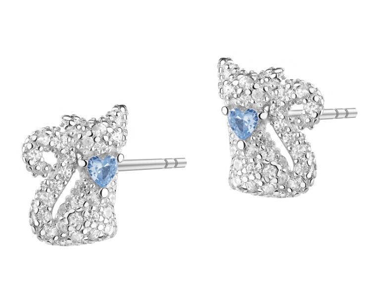 Rhodium Plated Silver Earrings