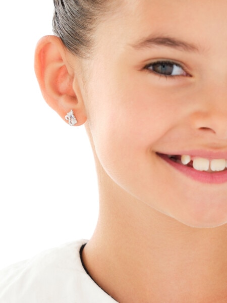 Rhodium Plated Silver Earrings