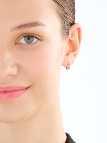 Stříbrné náušnice se zirkony - nekonečno