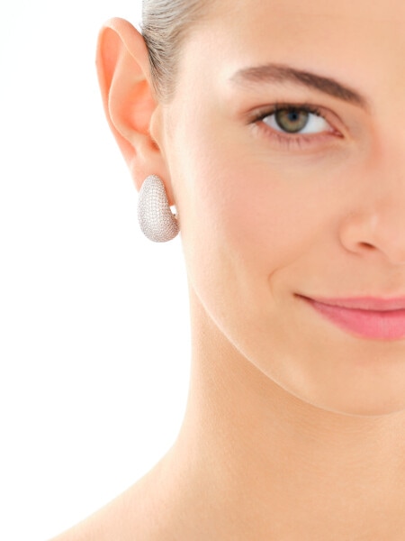 Kolczyki srebrne z cyrkoniami - łezki