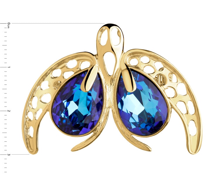 Gold-Plated Silver Brooch