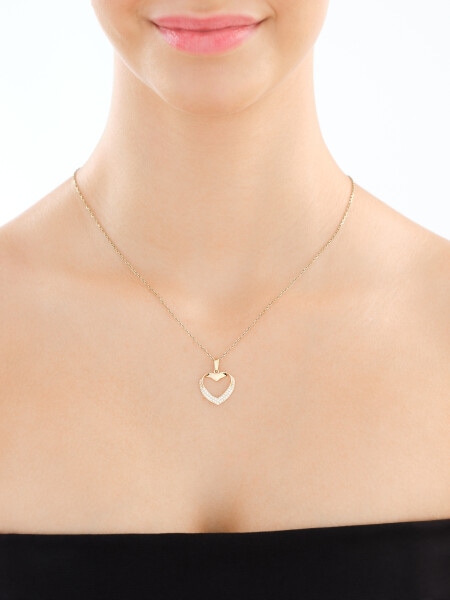 9 K Yellow Gold Pendant with Cubic Zirconia