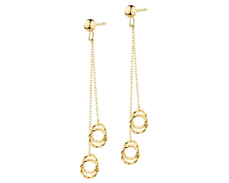 Złote kolczyki - koła