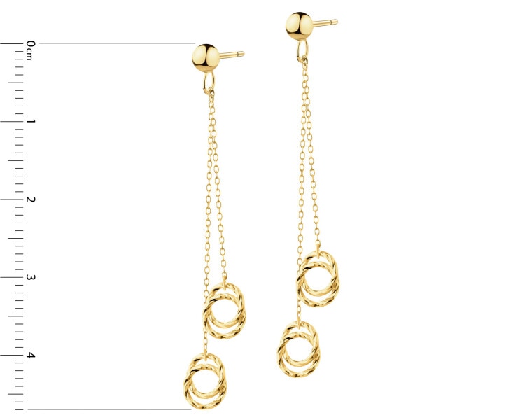 14 K Yellow Gold Dangling Earring